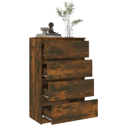 Dressoir – Sideboard – Opbergkast – Ladekast – Kast – Rustiek Smokey Eiken – Compact Formaat 60,96x35,56x99,06 cm – Vrijstaand Met 2 Laden