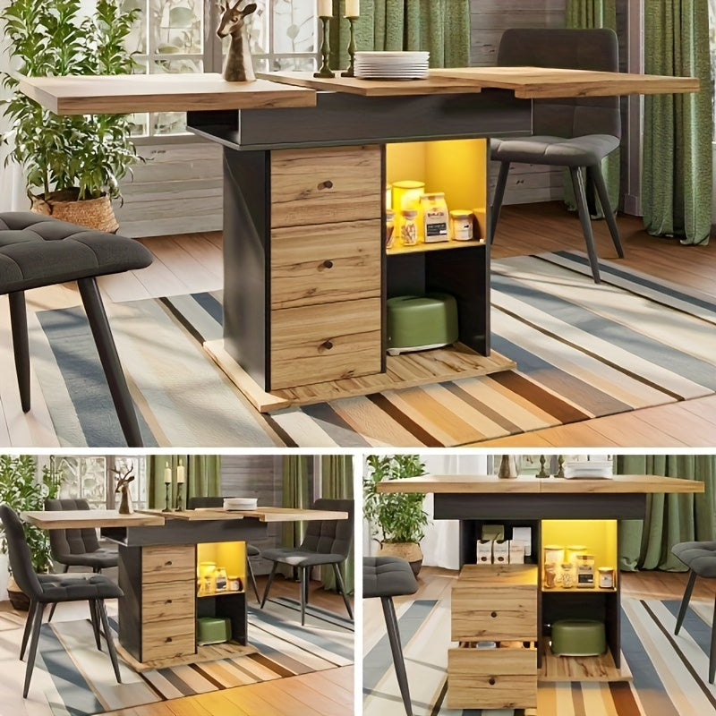 Vouwtafel – Klaptafel – Campingtafel – Tuintafel – Kampeertafel – Inklapbaar – Ruimtebesparend – Zwart – Vierkant – Met Opbergruimte