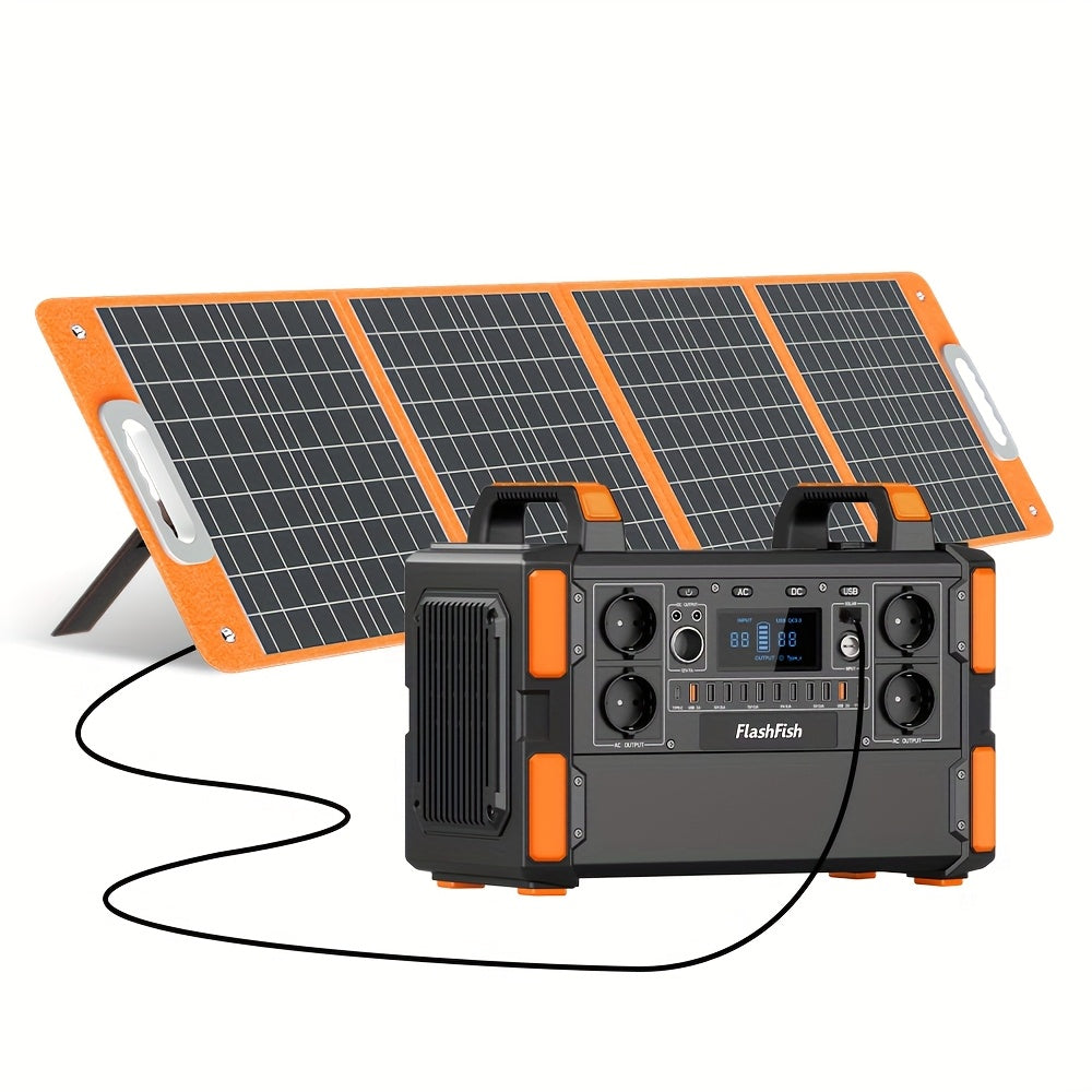 Zonnegenerator – Draagbare Generator – Powerstation – Noodstroom – Camping Energiecentrale – 1041,6Wh LiFePO4 Batterij – 2000W Piekkracht – Pure Sinusgolf met 19 Poorten – 3 Oplaadmethoden – BMS Veiligheidssystemen