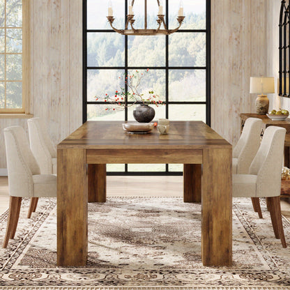 Eettafel – Tafel – Eetkamertafel – Keukentafel – Tafelblad – Rustiek-Modern – 160x80 cm – Massief Hout & Spaanplaat – Krasbestendig – Stevige Poten