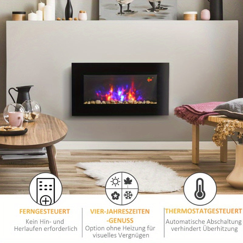 Elektrische Sfeerhaard – Elektrische Haard – Open Haard – Kachel – Verwarming – Realistisch Vlameffect – 1000/2000W Instelbaar