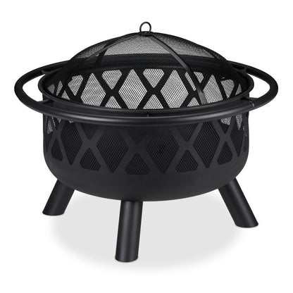 Vuurkorf – Tuinhaard – Brazier – Vuurschaal – Terrashaard – Extra Groot 75 cm – Zwart Staal