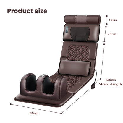 Massagekussen – Shiatsu Kussen – Nekmassage Apparaat – Rugkussen – Elektrisch Massagekussen – 3 Snelheden – Warmtefunctie – 10 Vibratiemotoren