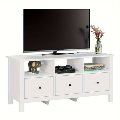 Tv-meubel – Tv-kast – Mediameubel – Tv-meubel met Laden – Dressoir – Modern Wit – Stevig MDF & Houtplaat – 4 Laden & Open Planken
