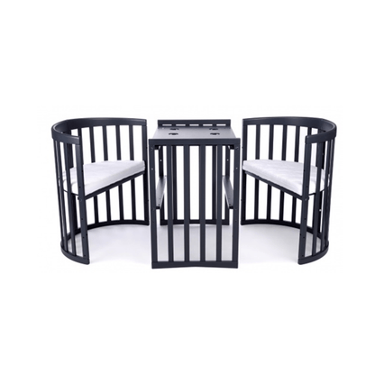 Ledikant – Babybed – Peuterbed – Wieg – Meegroeibed – Ovaal Design – Massief Beukenhout – Inclusief Matras