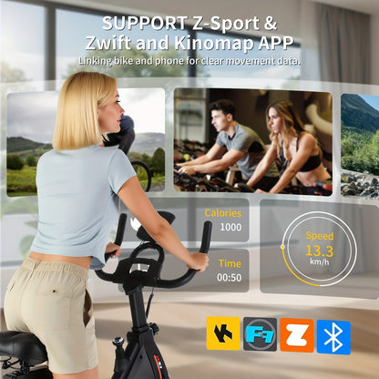 Hometrainer – Fitnessfiets – Indoorfiets – Spinningfiets – Fietstrainer – Magnetische Weerstand – Hartslagmeter – 6-Verstelbare Zitting en Stuur – Max 150 kg Belastbaar
