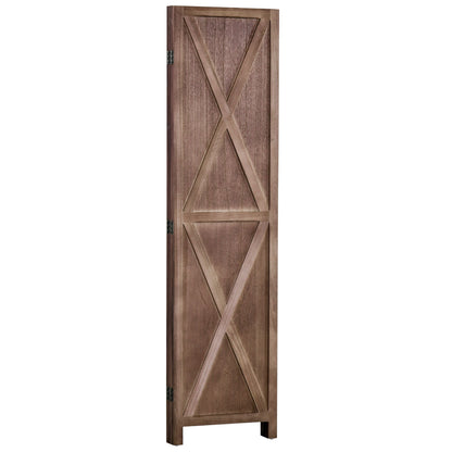 Roomdivider – Kamerscherm – Scheidingswand – Paravent – Vakkenkast – 4-delig – Paulownia Hout – 182x170 cm – Rustiek Chic