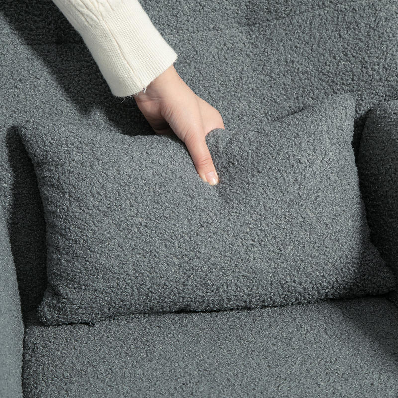 Schommelstoel – Schommelstoel Binnen – Relaxstoel – Schommelstoel Buiten – Lounge Stoel – Zachte Pluche Bekleding – Ergonomische Lendensteun – Antislip Onderkant – Draagt Tot 120 Kg
