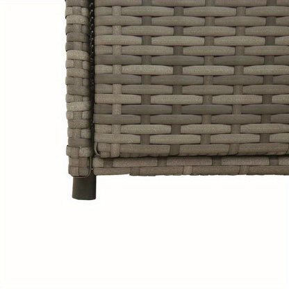Garden Cabinet 55X55X111 Cm Made of Gray Poly Rattan, Box, Cabinet, Rack for Outdoor Storage