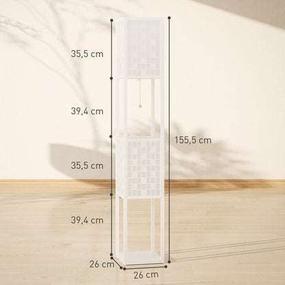 Keukenrek – Keukenplank – Opbergrek – Keukenkast – Opbergmeubel – Rustic-Brown – Met 2 Stopcontacten – 5 Planken & S-Haken – Stevige X-vormige Stalen Versterking – 90x42x130 cm