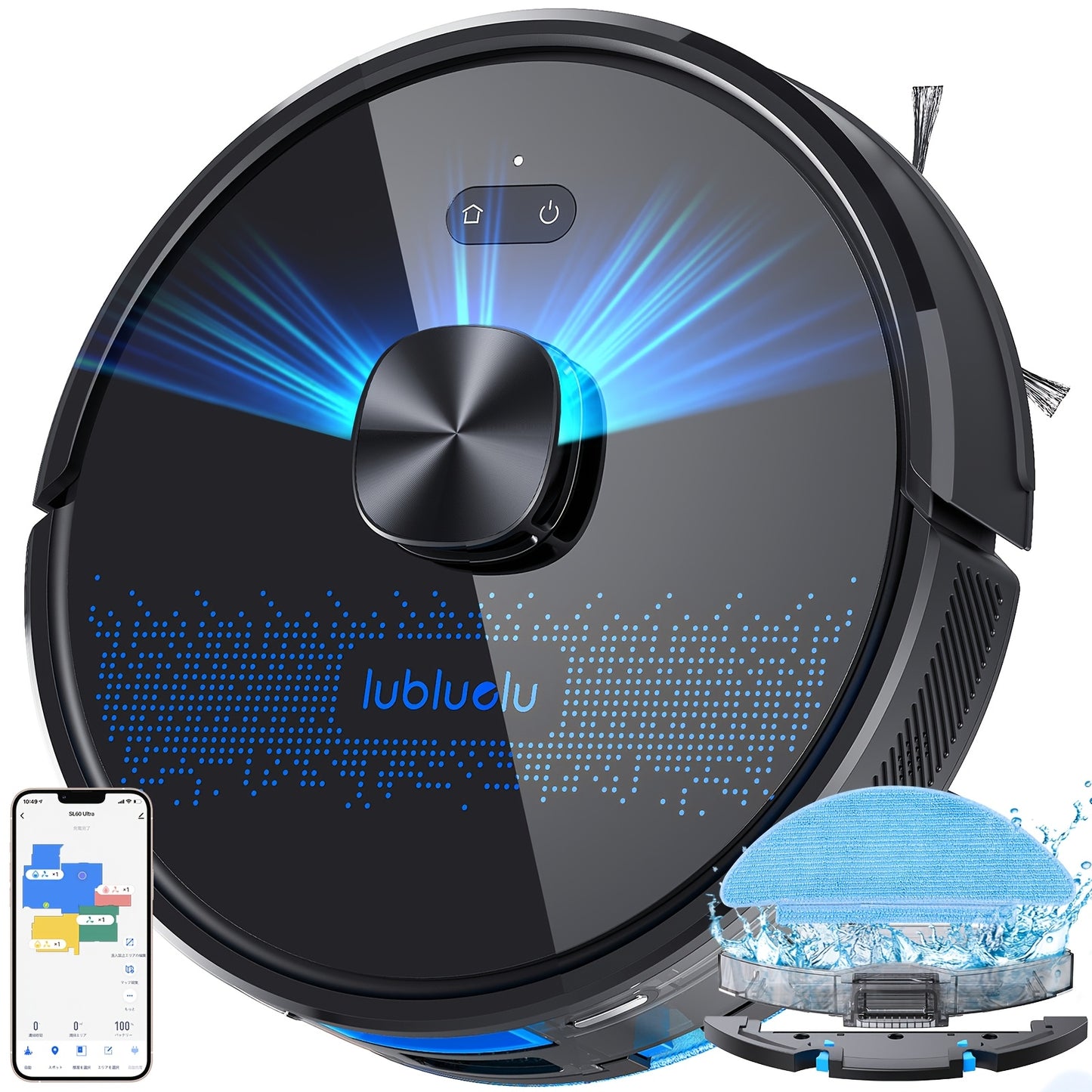 Robotstofzuiger – Stofzuigerrobot – Dweilrobot – Robotstofzuigers – SL60Ultra – 6500Pa Zuigkracht – Lidar Navigatie