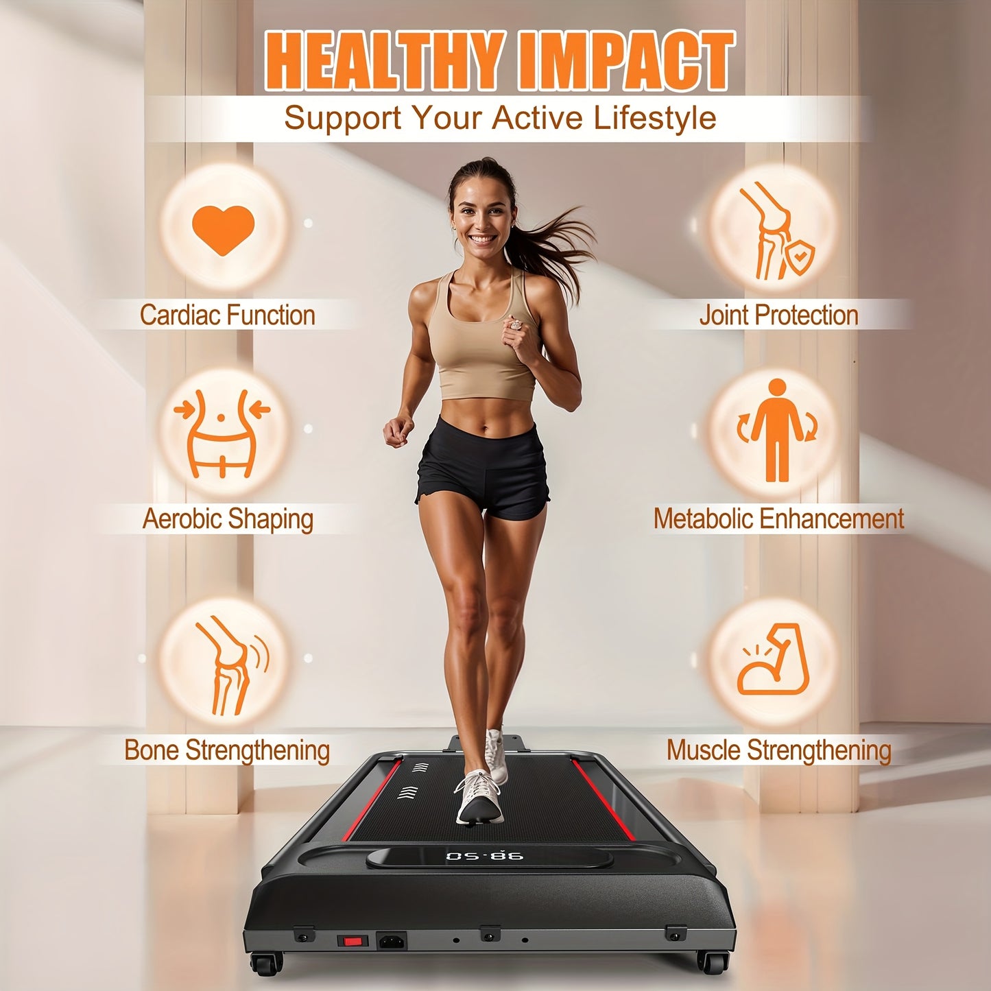Loopband – Wandelband – Hardloopband – Walking Pad – Treadmill – 2,25 HP Motor – Verstelbare Hellingshoek 4%