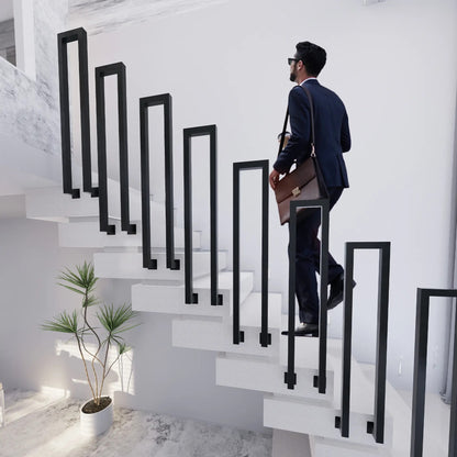 Trapleuning – Leuning, Handgreep, Trapleuning Hoek, Balkonleuning – Verstelbaar 85-100 cm – Roestvrij Staal – U-Vormig Design