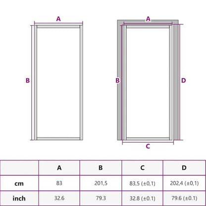 Binnendeur – Zwarte Deur – Interne Deur – Glazen Deur – Aluminium Deur – Temper Veilig Glas – Slank Design 83x201,5 cm