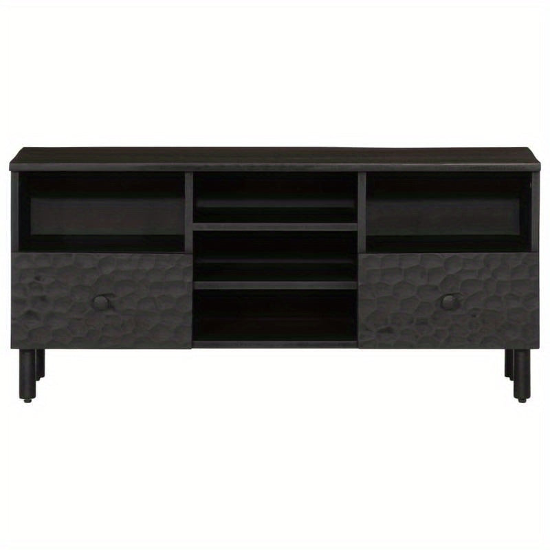 TV Cabinet 100X33X46 Cm Solid Mango Wood Black