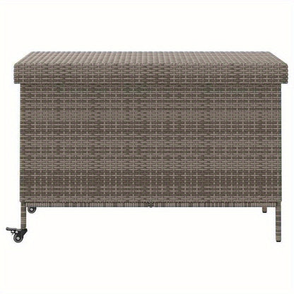 Opbergbox Tuin – Tuinkussenbox – Tuinkist – Kussenbox – Tuinopbergbox – Poly Rattan – Weerbestendig – Met Wieltjes – 110x55x73 cm – Mobiel en Duurzaam