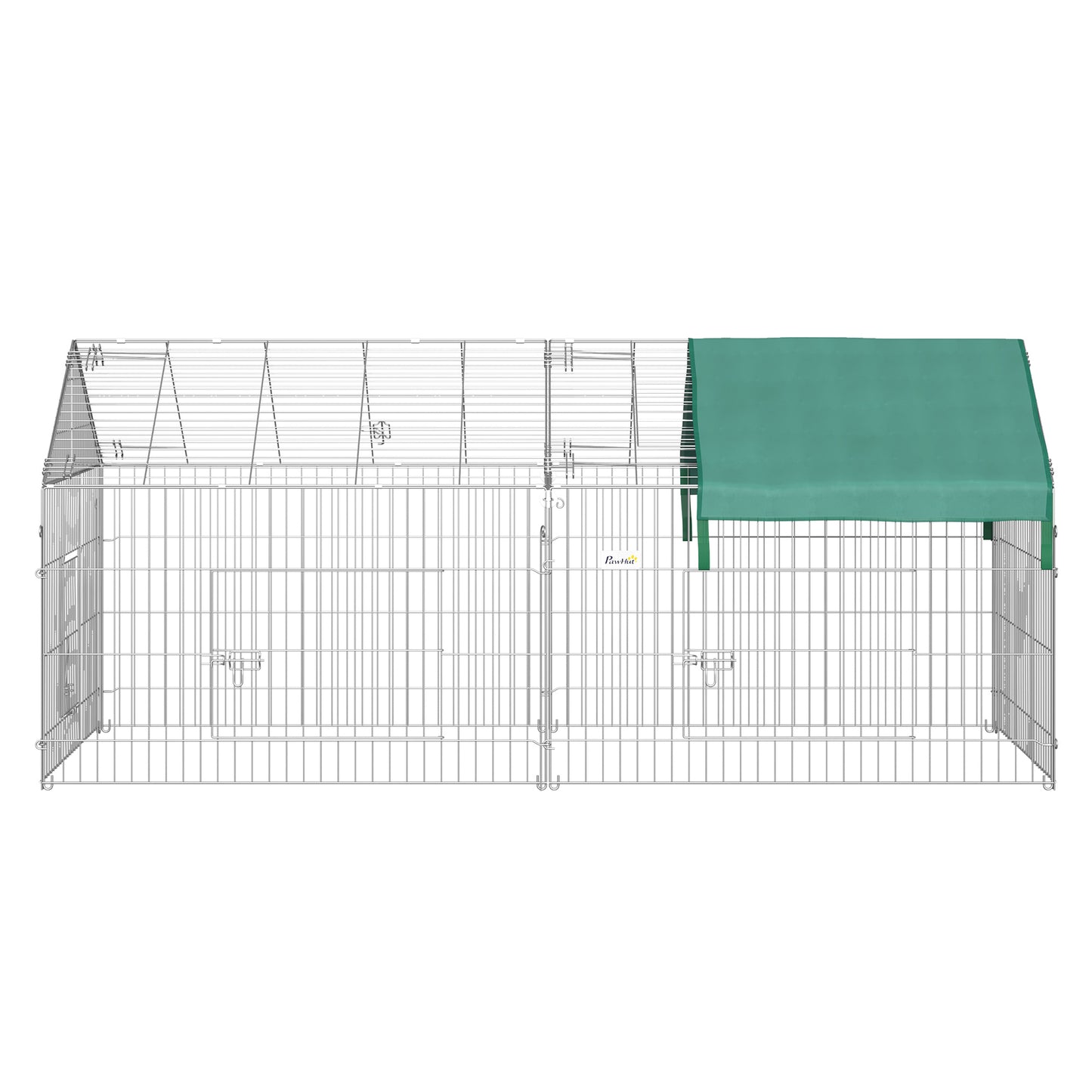 Dierenkooi – Kleine Dierenkooi – Dierenren – Konijnenkooi – Buitenren – Gegalvaniseerd Metaal – 220x103x103 cm – Inclusief 4 Grondpennen