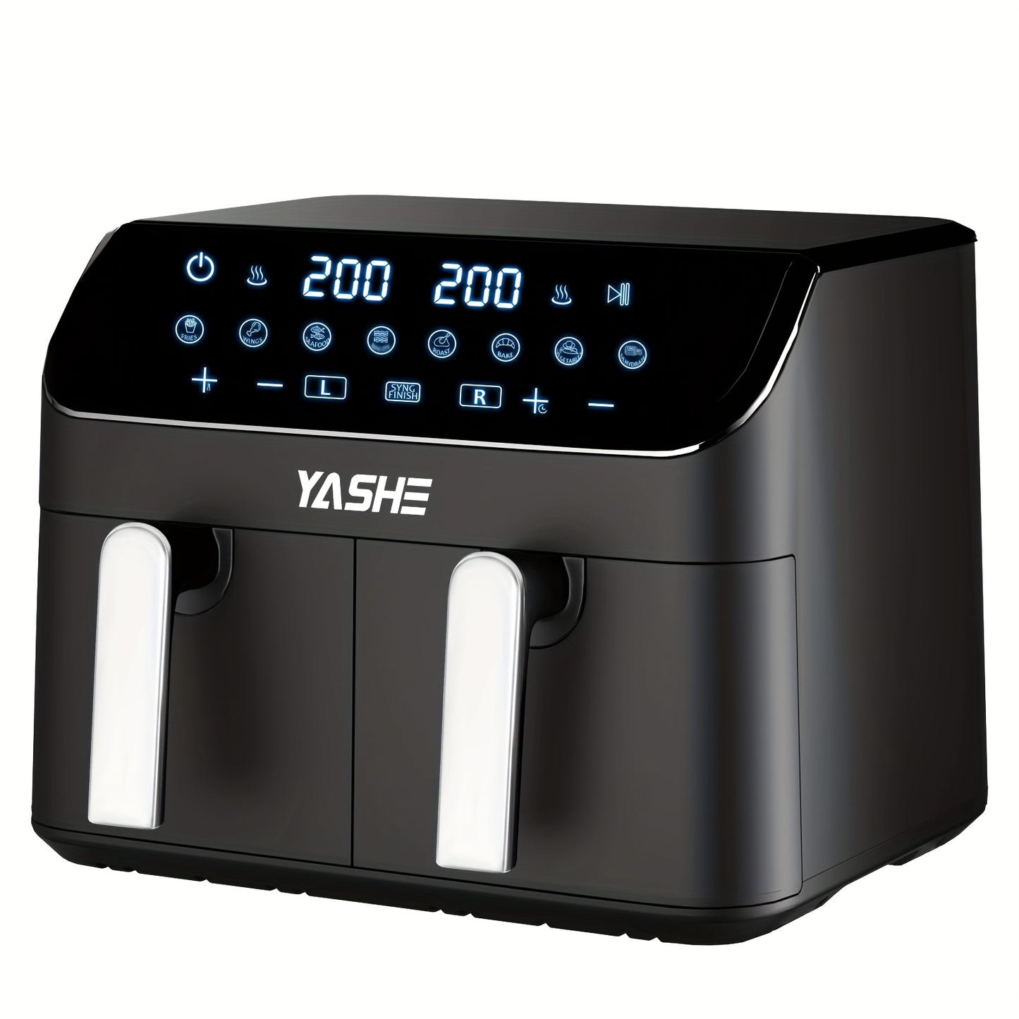 Airfryer – Heteluchtfriteuse – Fryer – Dubbele Airfryer – Luchtfriteuse – 9 Liter – 8-in-1 Instellingen – Touchscreen Bediening