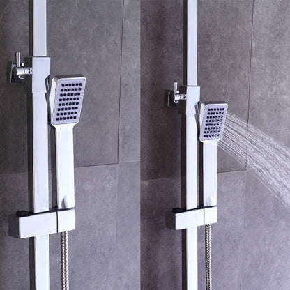 Douche Systeem – Douche Set – Handdouche – Douchekraan – Douche Fitting – Roestvrij Staal – 30 cm Regenkop – Thermostaatregeling