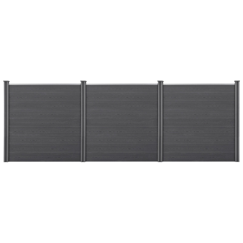 Tuinscherm – Tuinafscheiding – Schutting – Privacyscherm – Windscherm – WPC Materiaal – 183 x 531 cm – Weerbestendig & Onderhoudsvriendelijk