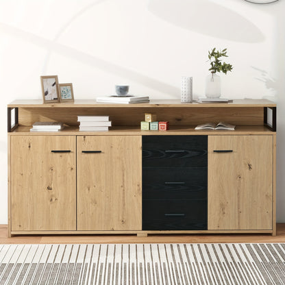 Dressoir – Opbergkast – Ladekast – TV Meubel – Wandkast – Industrieel Design – Massief Hout – 150 cm Breed