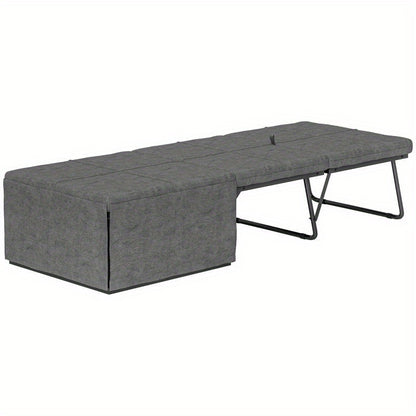Opvouwbaar Bed – Vouwbed – Opklapbed – Logeerbed – Reisbed – Foam Matras 8 cm – Metaal Frame 120 kg Draagvermogen – Grijs