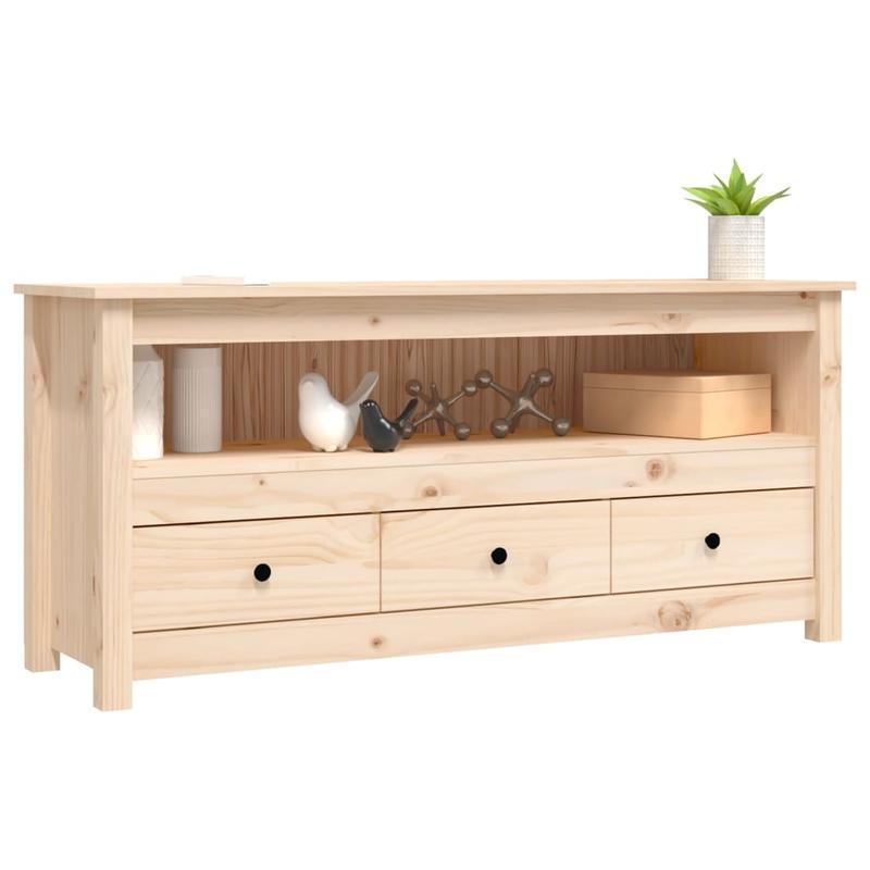 TV-meubel – Tv-kast – Entertainmentmeubel – Mediameubel – Dressoir – Massief Hout – Geschikt voor 75 Inch TV – Ruime Opbergruimte – Eenvoudige Montage – Compact Ontwerp – Modern Design