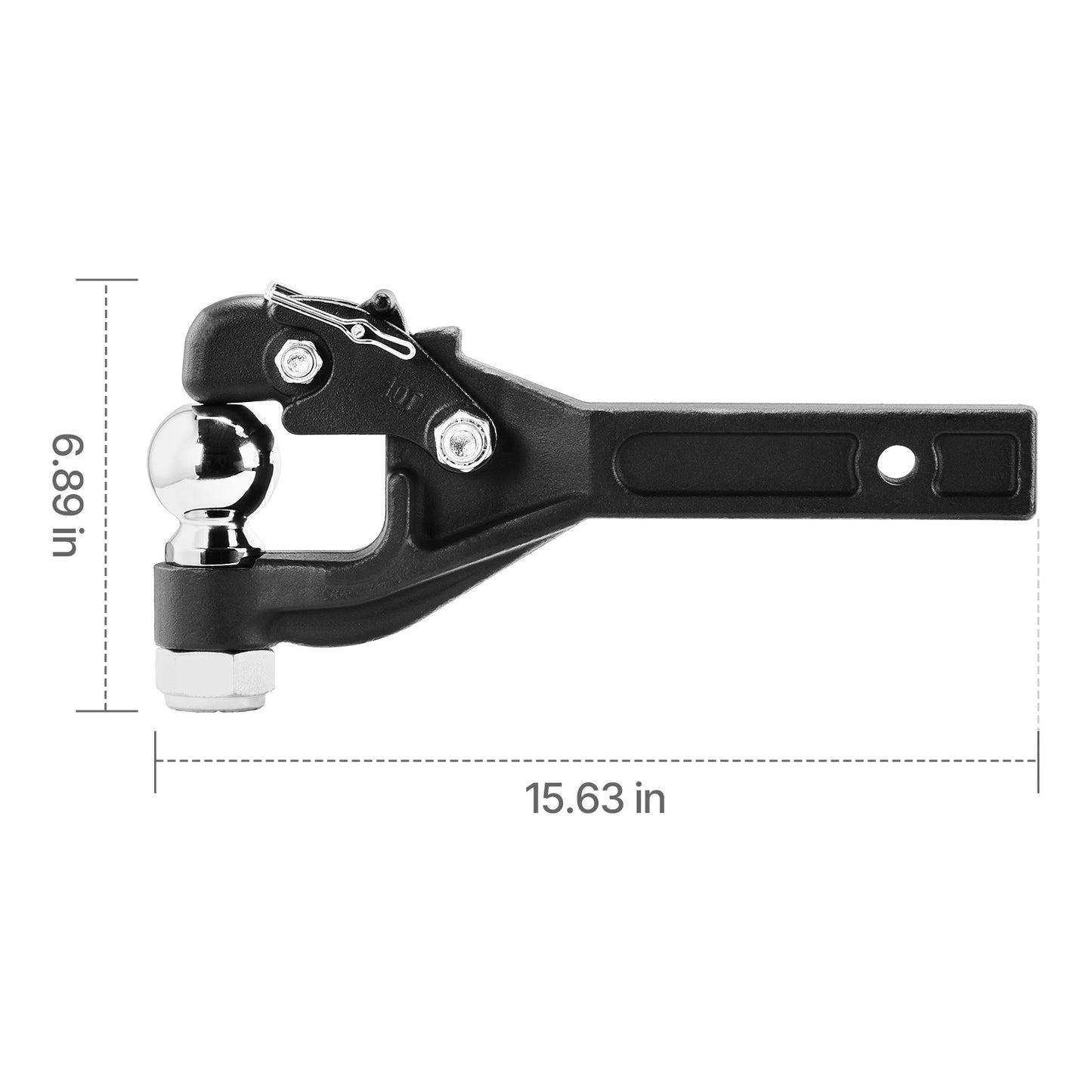 Pintle Hitch – Aanhangerkoppeling – Trekhaak – Koppeling – Haak – Hoogwaardig Staal – Maximaal Trekvermogen 9070 kg