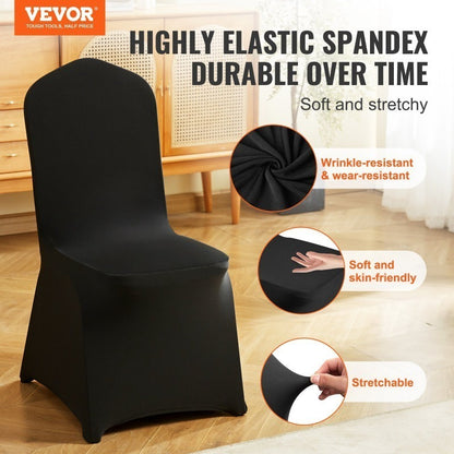 Stoelhoezen Inklapbare Stoelen – Stoelbekleding – Stoelhoes – Stoelhoes Elastisch – Universeel – Set Van 50 – Spandex Materiaal – Machinewasbaar