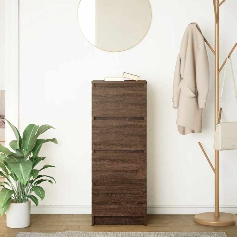 Simple Sideboard, Spacious Storage Cabinet with Display Shelf, Suitable for Kitchen, Living Room, Stylish Furniture, Provides Additional Storage Space And Home Decoration, Ensures Safety. Dresser 37.5X35X99 Cm Particleboard B