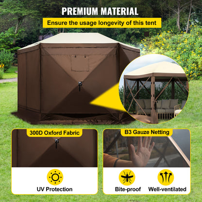Campinggazebo – Partytent – Schaduw Tent – Outdoor Overkapping – Pop-up Tent – 3x3 Meter – Waterafstotend & Insectenwerend