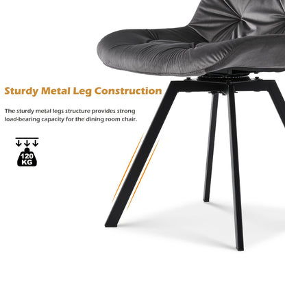 Eetkamerstoelen – Stoelen – Kuipstoelen – Bureaustoelen – Design Stoelen – Draaibaar 360° – Ergonomisch Met Fluwelen Bekleding