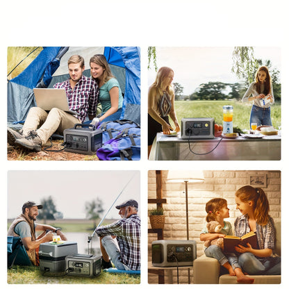 Draagbare Powerstation – Zonnegenerator – Noodstroomvoorziening – Campingaccu – 299Wh Capaciteit – 100W Zonnepaneel – Snelladen Binnen 1 Uur