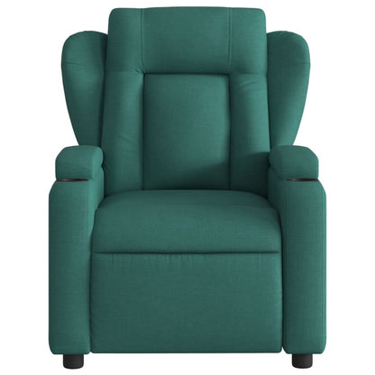 Elektrische Relaxstoel – Elektrische Fauteuil – Relaxfauteuil – Ligstoel – Tv-Stoel – Donkergroen – Elektrisch Verstelbaar Tot 135° – Ademend Stofdesign