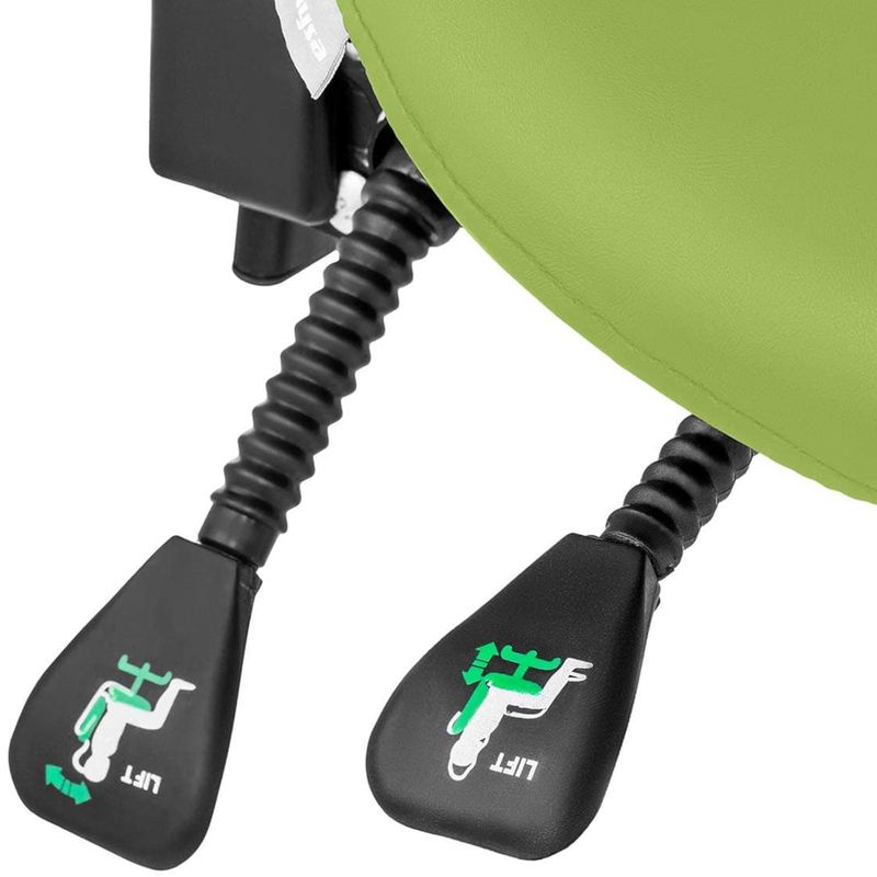 Cosmetic Saddle Chair with Adjustable Rotating Backrest BERLIN - Green