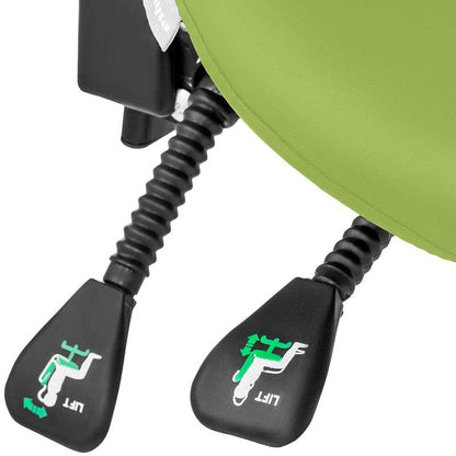 Cosmetic Saddle Chair with Adjustable Rotating Backrest BERLIN - Green