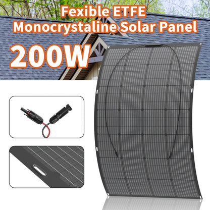 Zonnepaneel – Flexibel Zonnepaneel – Opvouwbaar Zonnepaneel – Draagbaar Zonnepaneel – Monokristallijn Zonnepaneel – 200W Vermogen – Tot 23,5% Rendement