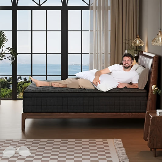 Memory Foam Matras – Pocketvering Matras – Traagschuim Matras – Eenpersoonsmatras – Matras 90x200 cm – Medium-Stevig – 25 cm Dik – Geïndividualiseerde Pocketveren – Lichtgewicht Zonder Hout