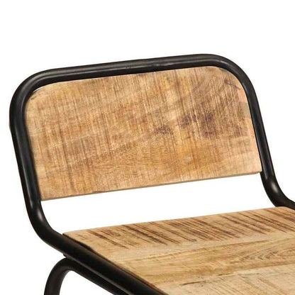 Bar stool 2pcs 46x35.5x70cm rough mango solid wood, Bar Seating, Kitchen Stools, Minimalist Stools, Modern Bar Stools, Hardwood Construction, Durable Stools