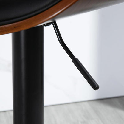 Barkruk – Barstoel – Kruk – Hoge Stoel – Verstelbare Barkruk – Draaibaar Zitvlak – Ergonomisch Kussen – Stevig Metaal Hout Frame – Ruimtebesparend Design