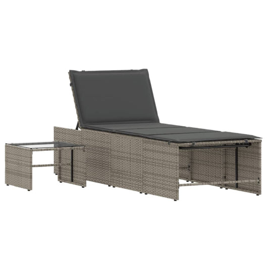 Lounge Set – Buitenmeubels – Tuinmeubilair – Ligbed - Balkon Set – Ligstoelen - 2-Delige Set – PE-Rattan – Verstelbare Rugleuning