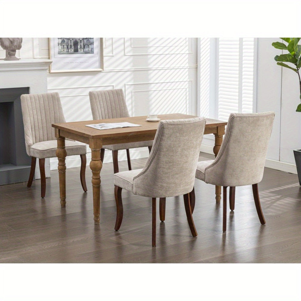 Eettafelstoelen – Keukenstoelen – Stoelen Voor Eetkamer – Set Van 2 – Grijs – Comfortabel Zitvlak – Modern Design Met Gebogen Poten
