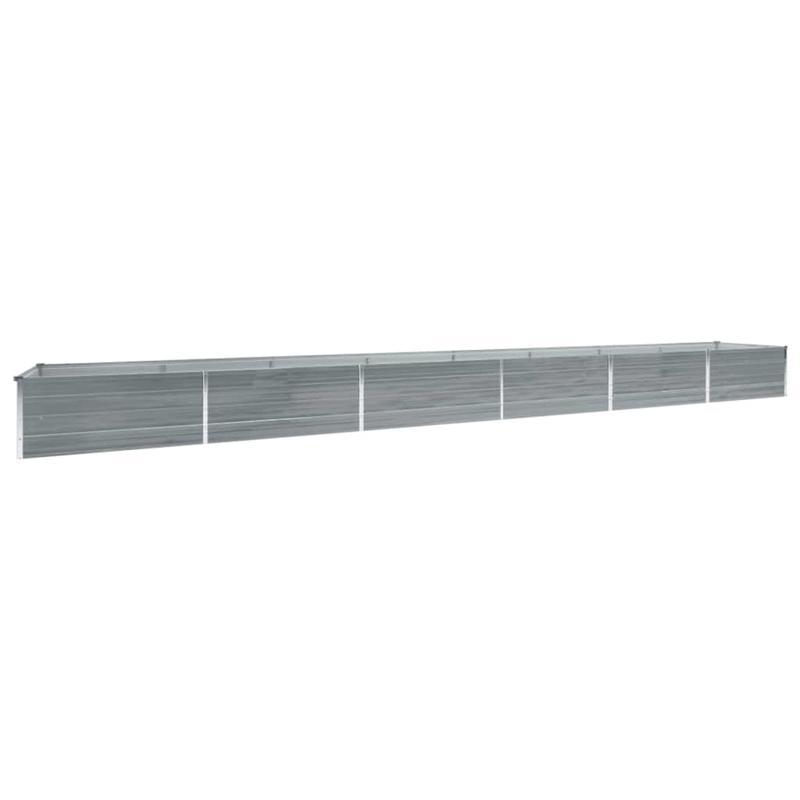 Bloemenrek – Plantenrek – Bloemenbak – Plantentafel – Plantenstandaard – Gegalvaniseerd Staal – 600x80x45 cm – Weerbestendig Grijs