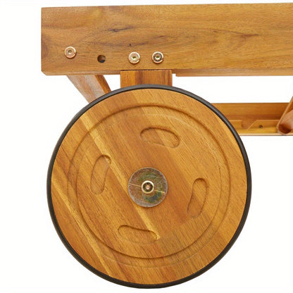 Relaxstoel Outdoor – Tuinstoel Lounge Stoel Ligstoel Tuinmeubel – Ergonomisch Design – Verstelbare Rugleuning – Donkergrijs Kussen – Recycled Houten Frame – Mobiel & Compact