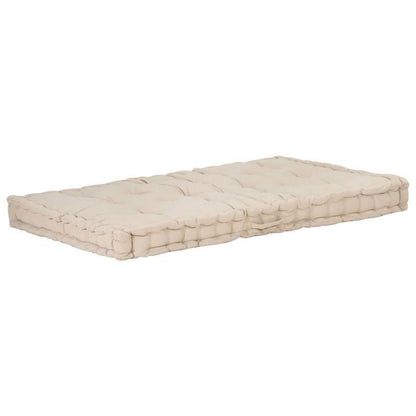 Palletkussen – Zitkussen – Tuinkussen – Loungekussen – Palletbankkussen – Beige – 120x80x10 cm – Comfortabele Dikke Zitlaag – Onderhoudsvriendelijk & Machinewasbaar