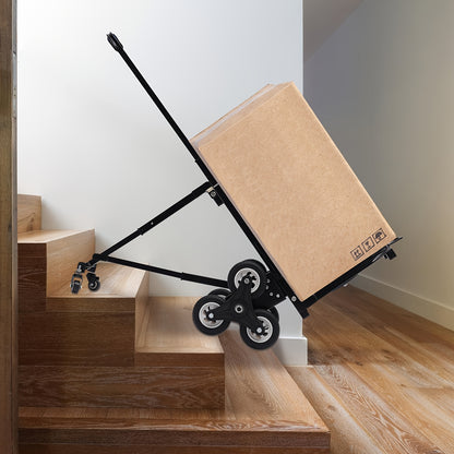 Traploper Kar – Trapkar – Vervoerskar – Trolley – Handkar – Inklapbaar – Draagkracht 150 kg – Verstelbare Handgreep