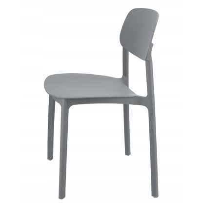 Stoel – Eetkamerstoel – Tuinstoel – Kunststof Stoel – Polypropyleen Stoel – Weerbestendig – Set Van 4 – Zithoogte 43 cm – Max Draagvermogen 120 kg