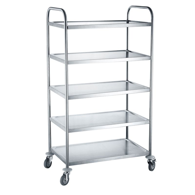 Steel Waiter's Trolley with 5 Shelves - Hendi 810125 - QUORE