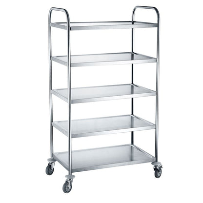 Steel Waiter's Trolley with 5 Shelves - Hendi 810125 - QUORE