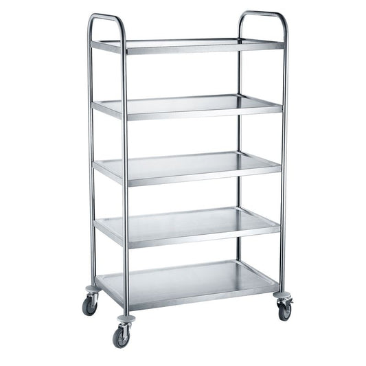 Steel Waiter's Trolley with 5 Shelves - Hendi 810125 - QUORE
